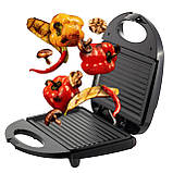 Гриль електричний міні 21.6*12.6см KM-6715, фото 7