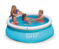 Детский наливной бассейн Intex 28101 183х51 см круглый с надувным бортом кольцом объем 886 литров