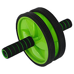 Колесо для преса подвійне ролик для преса Zelart 7146 Green-Black