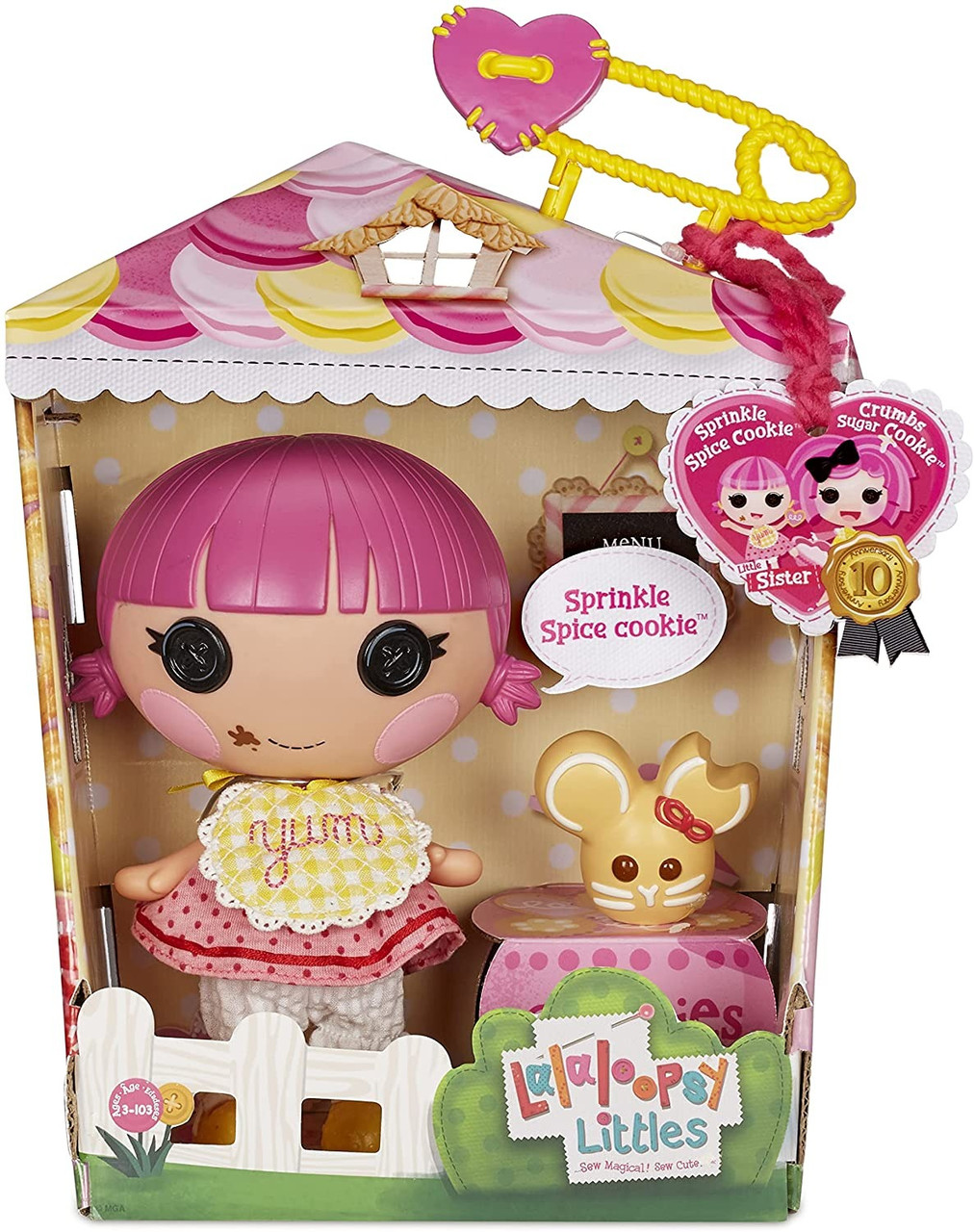Ігровий набір із лялькою Lalaloopsy Littles Sprinkle Spice Cookie Mouse. Малятко Пряна Печиво
