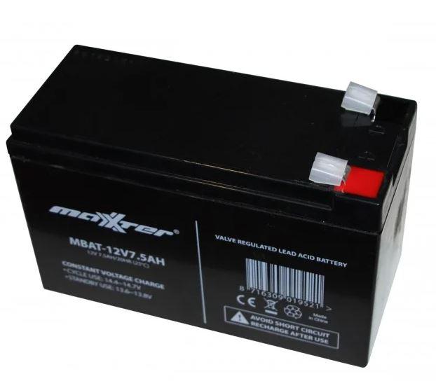 Батарея для ДБЖ 12 В 7.5 А·год Maxxter MBAT-126.5AH 150x94x98, фото 1