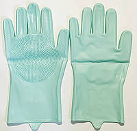 Перчатки силиконовые для мытья посуды и уборки 28 см