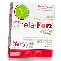 Железо с Витамином С для взрослых и детей Chela-Ferr Easy Olimp Nutrition 30пакетов Малина (36283145)
