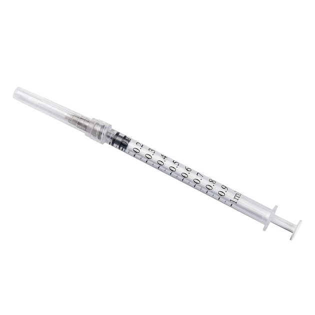 Шприц 3-х компонентный Luer-Lock Solocare 1 мл с иглой 27G (100шт/уп)