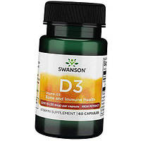 Витамин Д3 Vitamin D3 1000 Swanson 60капс (36280045)