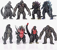 Набор фигурок 8в1 Годзилла против Кинг-Конга, 8в1, 9 см - Godzilla vs King Kong, 8in1 Не медли покупай!