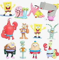 Набор фигурок Губка Боб, 12 шт, 8 см - Spongebob squarepants pack Не медли покупай!