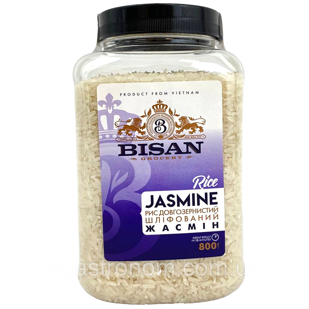 Рис жасмин Бісан Bisan jasmine 800g 6шт/ящ (Код: 00-00016235), фото 1