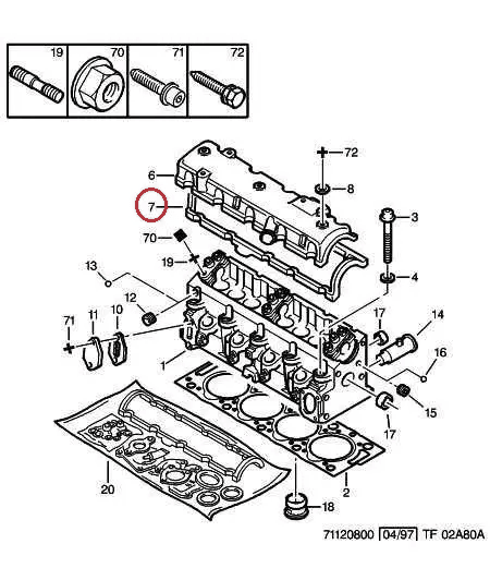 Прокладка клапанної кришки на Peugeot Partner, Citroen Berlingo M49 (1996-2003) 1.8/1.9D (XUD7/9), 024991, Victor Reinz, Німеччина