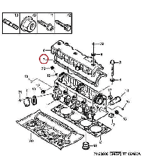 Прокладка клапанної кришки на Peugeot Partner, Citroen Berlingo M49 (1996-2003) 1.8/1.9D (XUD7/9), 024991, Victor Reinz, Німеччина