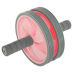 Колесо для преса подвійне ролик для преса Zelart 7146 Pink-Grey