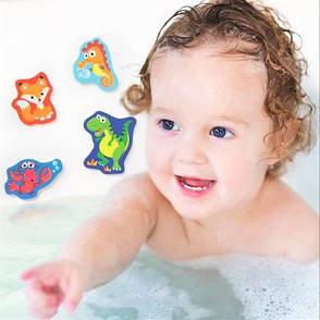 Набір наклейок для ванної 4M Динозаври Bubblie Duckie 00-04747 Іграшки для ванної купання, фото 4