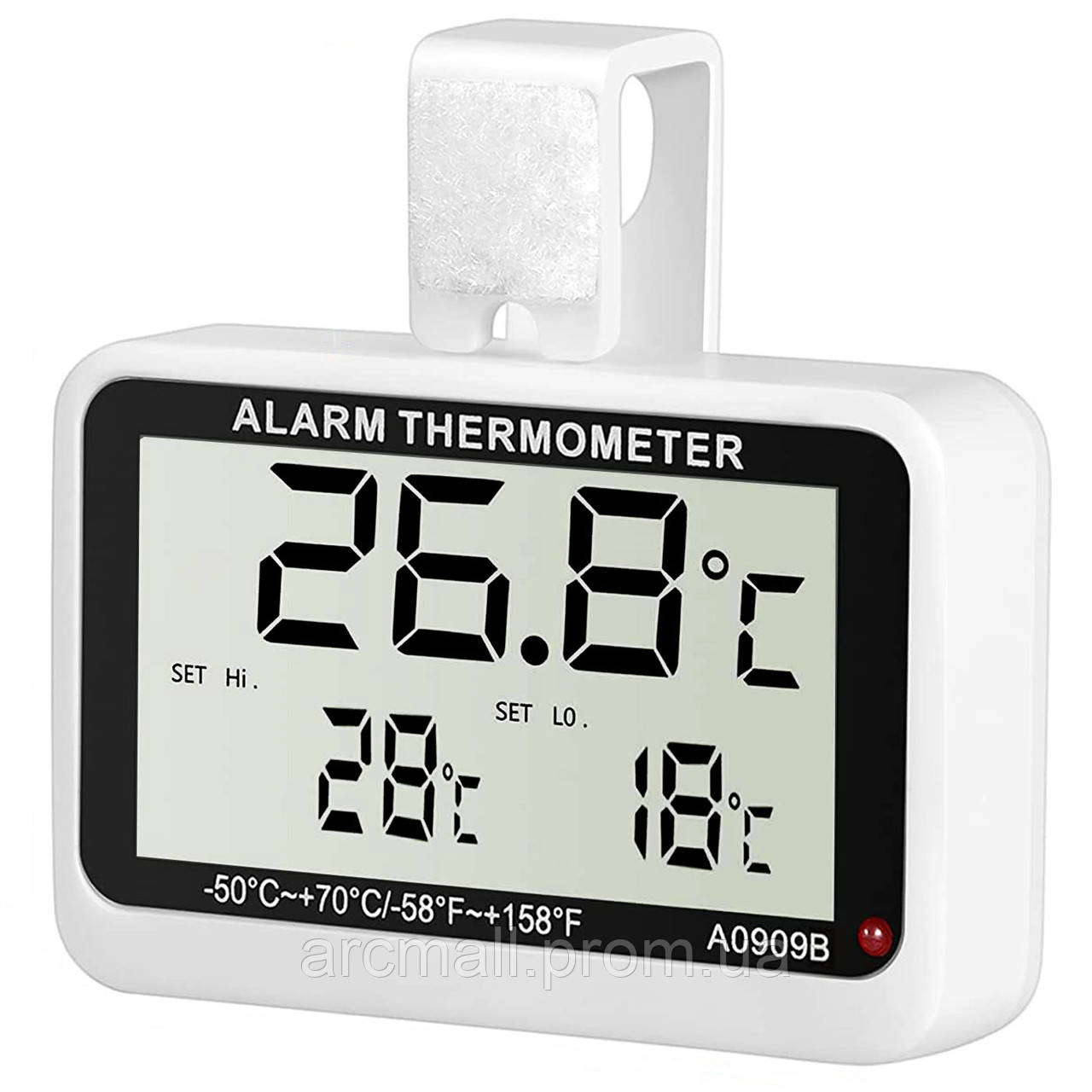 Цифровой термометр для холодильника с сигнализатором температуры UChef A0909B Белый с черным AM, код: 7444724 - фото 1 - id-p2179873179