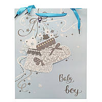 Подарунковий пакет 2369L, 40 х 30 х 0,1 Синій