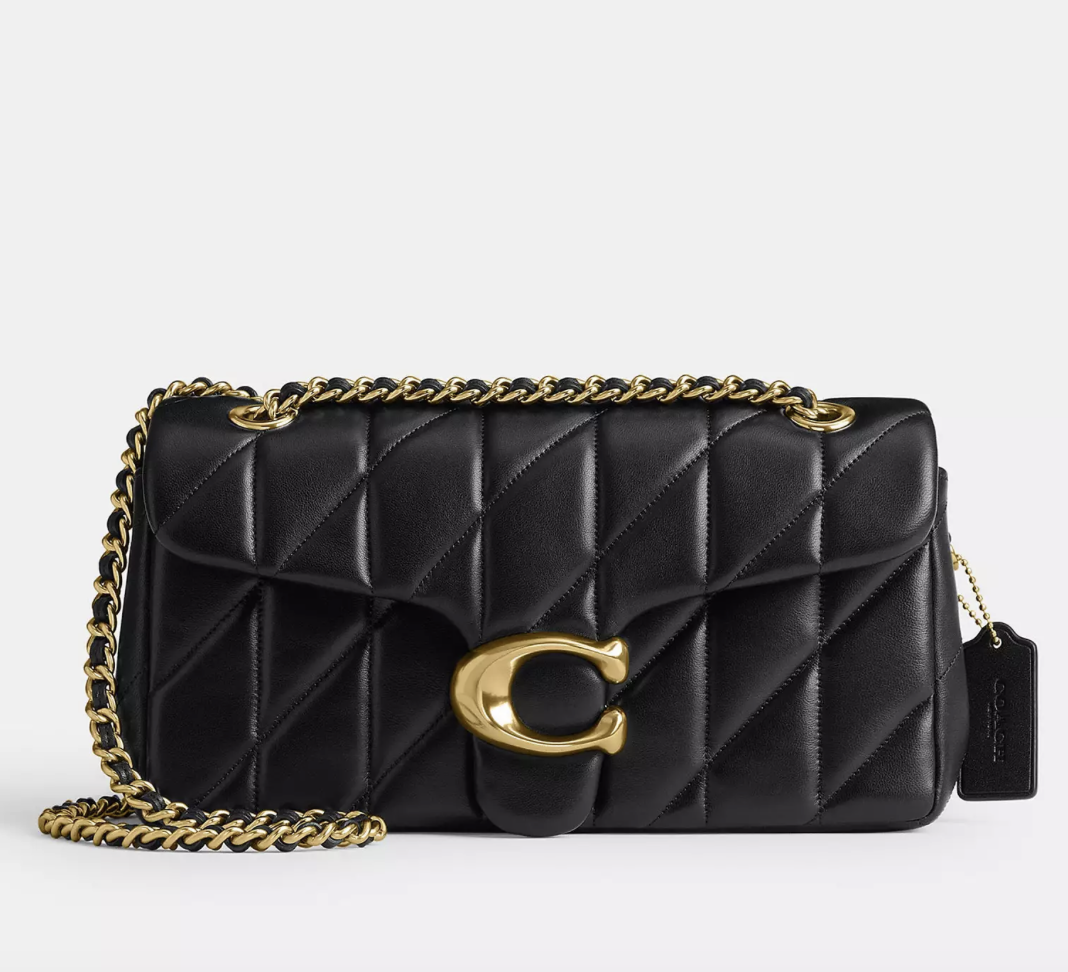 Женская сумка Coach QUILTED TABBY 26 чорний. (347)