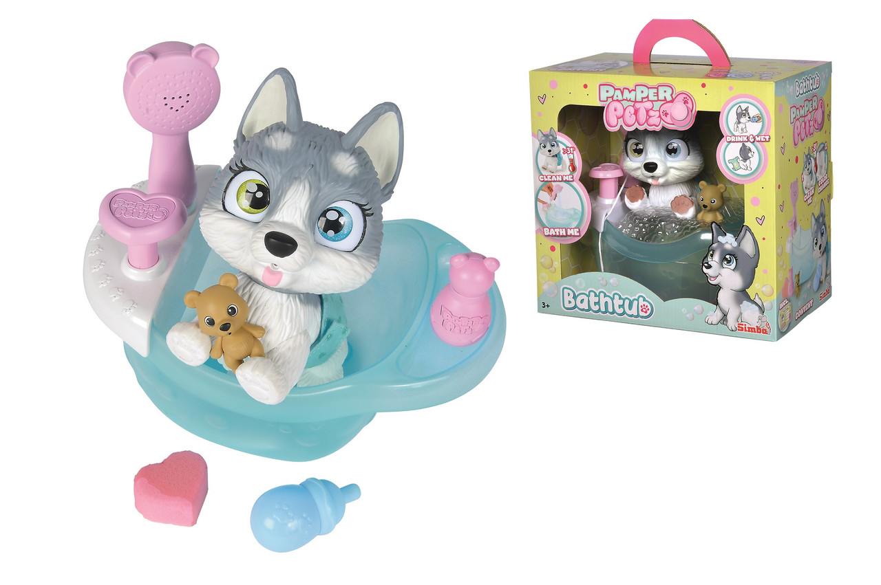 Ігровий набір Simba Pamper Petz Купання хаски з ванною та аксесуарами (5953560)