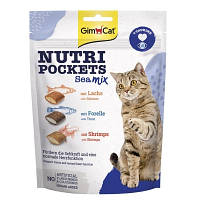 Лакомство для кошек GimCat Nutri Pockets Sea mix морской микс, 150 г