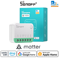 Одноканальне Wi-Fi реле Sonoff MINIR4M Matter для розумного будинку (вимикач, HomeKit) із нульовою лінією