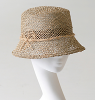 Літній капелюх для жінок із натуральної трав'яної соломки