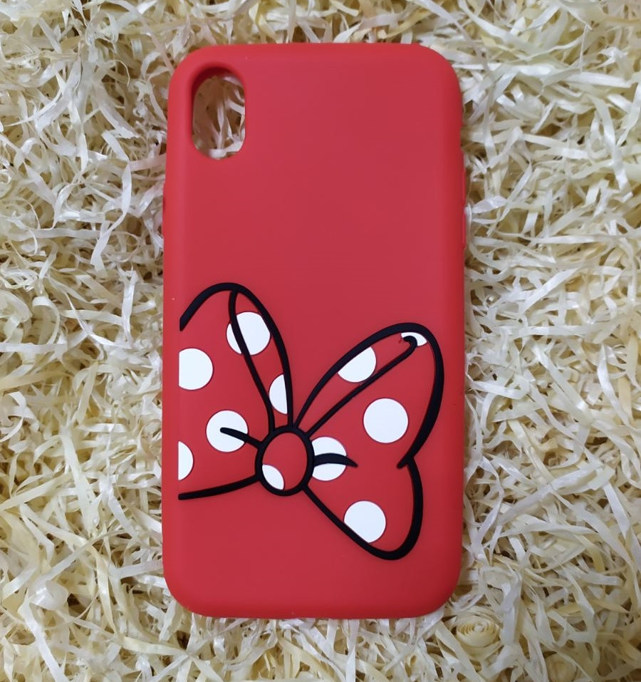 Силіконовий чохол Бант для iPhone XR, Red