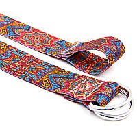 Ремінь для йоги кольоровий Мультиколор SP-Sport FI-6975-8 183x3.8 см