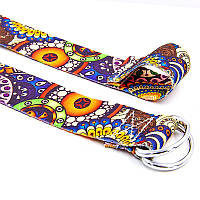 Ремінь для йоги кольоровий Мультиколор SP-Sport FI-6975-9 183x3.8 см