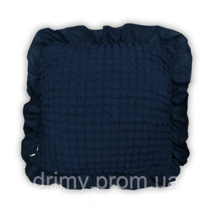 Подушка з наволочкою 45*45 см Синій, Декоративна подушка для інтер'єру DRIM