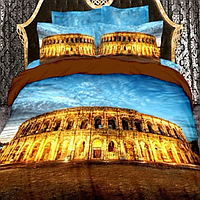 Постельное белье Евро 3D Колизей, Набор постельного белья, Евро комплект BIMA