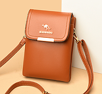 Женская мини сумочка клатч Кенгуру, маленькая сумка для девушек, модный женский кошелек-клатч Коричневый
