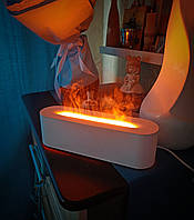 Увлажнитель воздуха с эффектом пламени мощный Аромадиффузор для дома Белый Ультразвуковой увлажнитель воздуха