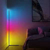 Світлодіодний LED торшер лампа кутовий RGB підлоговий з пультом управління | Кутова підлогова RGB лампа