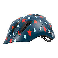 Шлем защитный велосипедный детский р. S (52-56 см) Bobike Plus Navy Stars ударопрочный, регулируемый лучшая