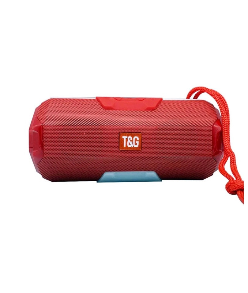 Бездротова портативна Bluetooth-колонка з LED-підсвіткою T&G TG-143 FM microSD Red