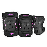 Комплект спортивної захисту (запастя наколінники і налокітники) Tempish TAKY pink M для ролерів та скейтерів