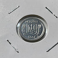 Монета Украина 2 копейки, 2007 года, брак