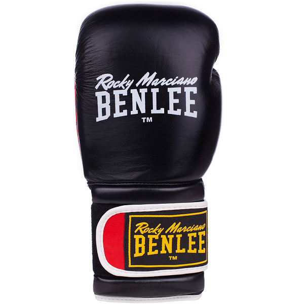 Рукавиці боксерські шкіряні 12oz (340 г) Benlee SUGAR DELUXE чорно-червоні для будинку і спортзалу