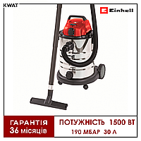 Пилосос будівельний вакуумний Einhell TC-VC 1930 SA 190 мБар Бак 30 л Шланг 2.5 м