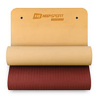 Фитнес-коврик с отверстиями Hop-Sport TPE 0,8 см HS-T008GM оранжево-красный лучшая цена с быстрой доставкой по