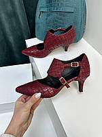 Женские туфли на каблуке шпильке натуральная замша кожа Италия только отшив