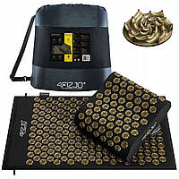 Коврик акупунктурный с подушкой 4FIZJO Ergo Mat Аппликатор Кузнецова 4FJ0381 Black/Gold лучшая цена с быстрой