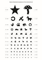 Таблица Орловой для исследования остроты зрения (детская) - плакат