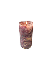 Ботаническая свеча с лепестками тюльпана, 14*6,5 см, без аромата, 50 часов горения