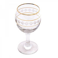 Набор бокалов для вина 6 шт 170 мл Bright золотая окантовка 22297 tb
