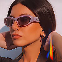 Спортивные солнцезащитные очки зеркальные женские Honey Fashion Accessories розовые (7065)