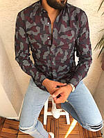 Мужская Рубашка Valentino Camo сорочка валентино Nestore Чоловіча Сорочка Valentino Camo рубашка валентино