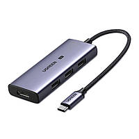 Хаб UGREEN CM500 USB-C to 3×USB 3.0+HDMI Multifunction Adapter (8K@30Hz (UGR-50629)