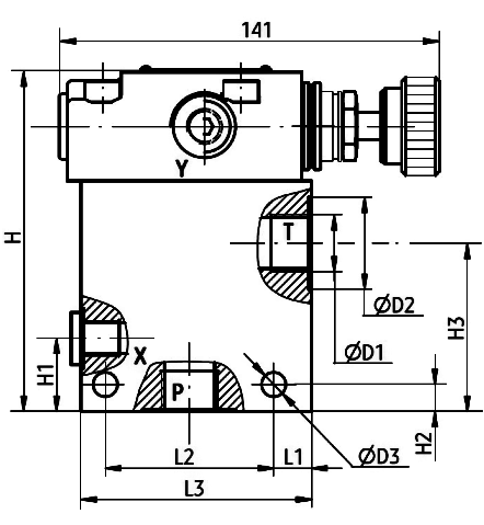 розміри клапана DB30-G