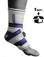 Спортивный бандаж на голеностоп эластичный р. S/M Power System Ankle Support Pro Blue/White бинт на ногу