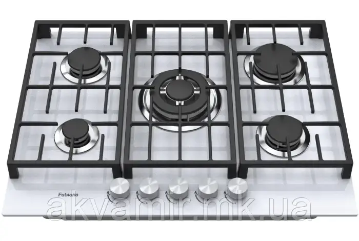 Газова варильна поверхня Fabiano FHG 8255 VGHT White Glass