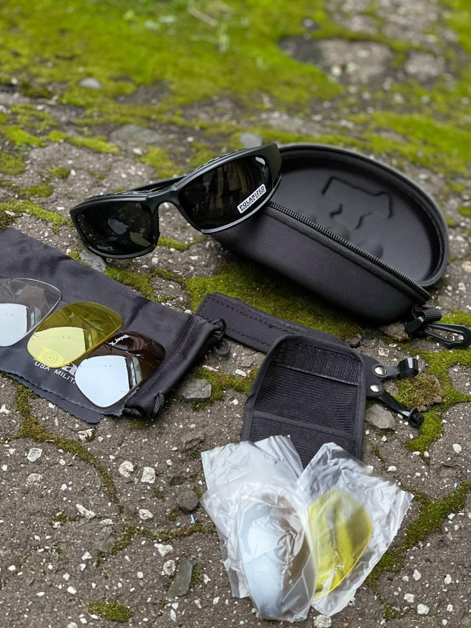 Тактические защитные очки Daisy X7 со сменными линзами/фильтрами из прочного поликарбоната - фото 1 - id-p2179962162